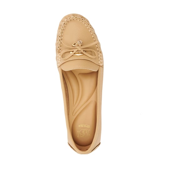 Dune Ladies Grovers - Leather Moccasins With Bow Detail