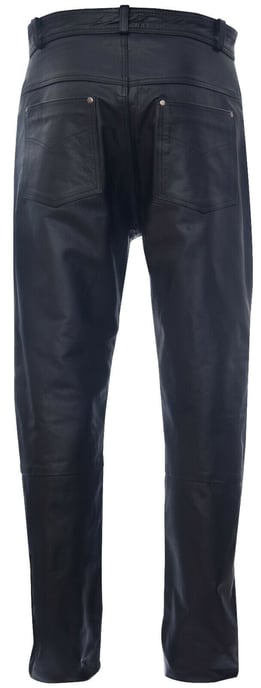 Zwarte '501' leren herenjeans-Montana - Image 3