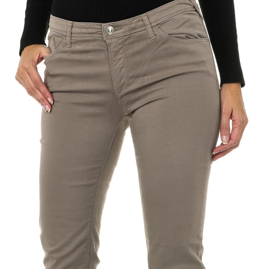 Long stretch fabric pants 6Y5J28-5N0RZ woman