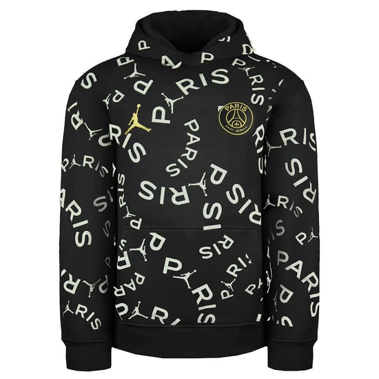 Nike x Paris Saint-Germain Long Sleeve Black Pullover Kids Hoodie DD9752 010