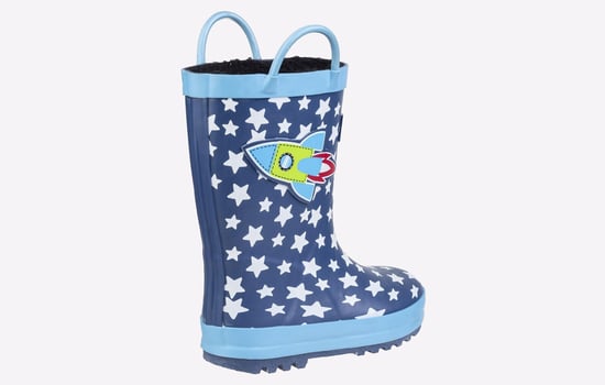 Cotswold Sprinkle Rubberen Donkerblauwe En Witte Regenlaarzen - Image 3