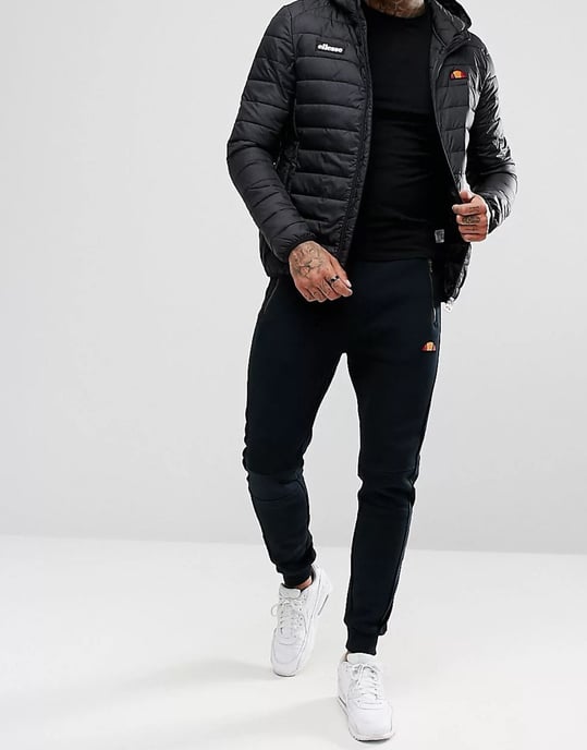 Ellesse Mens Plus Padded Lombardy Jacket In Black - Image 4
