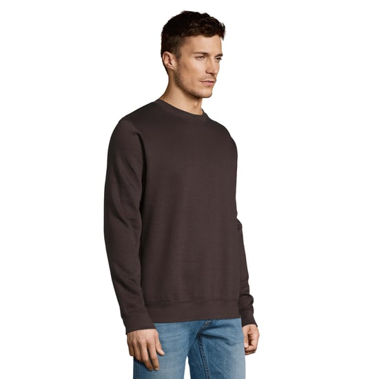 SOLS Uniseks Adult New Supreme Sweatshirt (Diep Houtskool Grijs Effen) - Image 3
