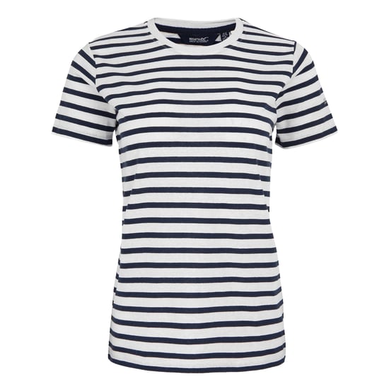 Regatta Dames/Dames Bayletta Gestreept T-shirt (Wit/Zwaar) - Image 1