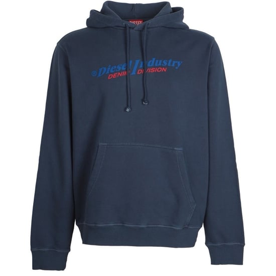 Diesel Industry Denim Division-logo marineblauwe hoodie - Image 1