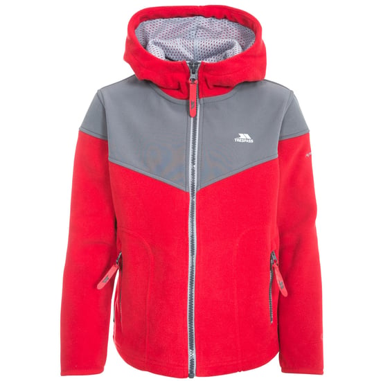 Trespass Jongens Bieber Hooded Fleece Jacket (Rood) - Image 1