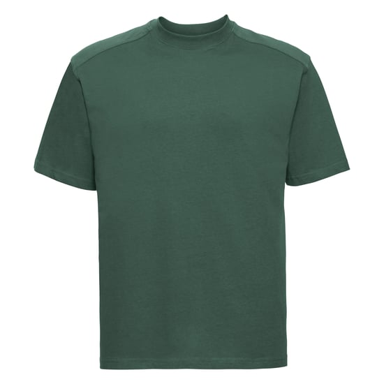 Russell Europa Heren Werkkleding Korte Mouwen Katoenen T-Shirt (Fles groen) - Image 1