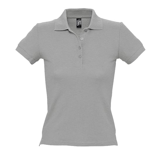 SOLS Vrouwen/dames Mensen Pique Korte Mouw Katoenen Poloshirt (Grijze Mergel) - Image 1