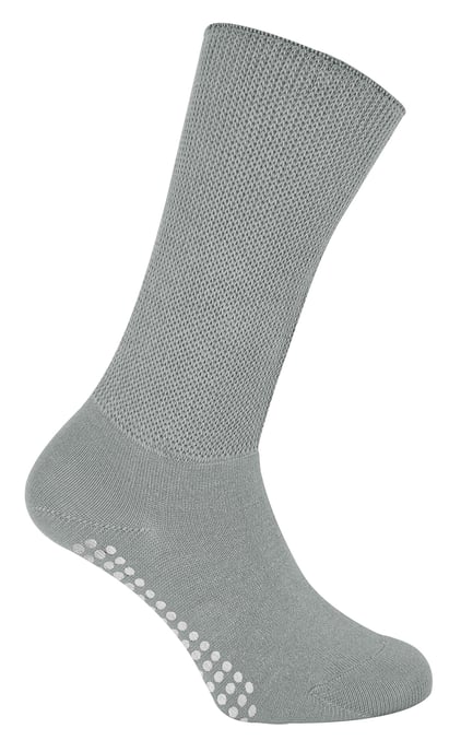 Dr.Socks - Extra brede oedeemsokken met grips - Grijs - Image 2