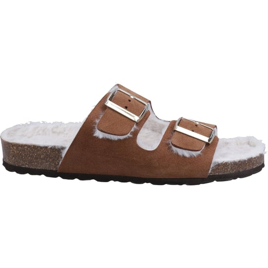 Hush Puppies Jessie Leren Vrouwen Slippers Tan - Image 4
