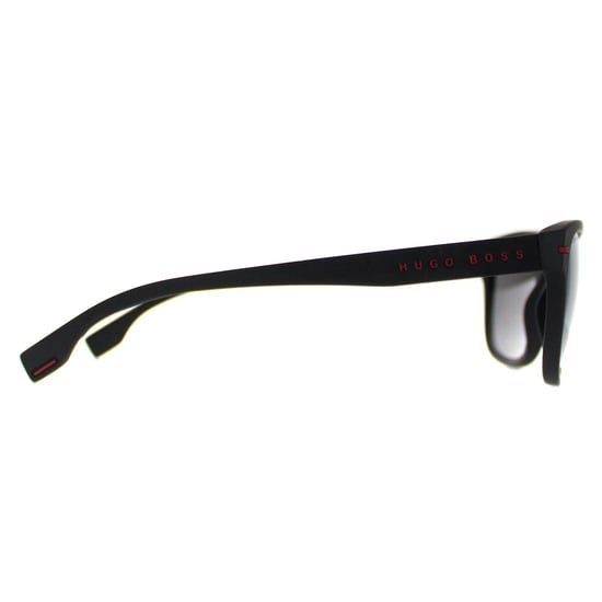 Hugo Boss Rectangle Mens Matte Black Red Silver Mirror BOSS 1322/S