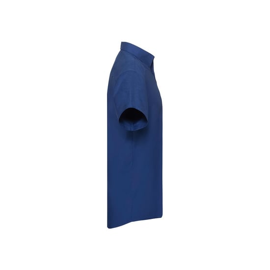Russell Collection Mens Oxford Easy-Care Short-Sleeved Shirt (Bright Royal Blue)