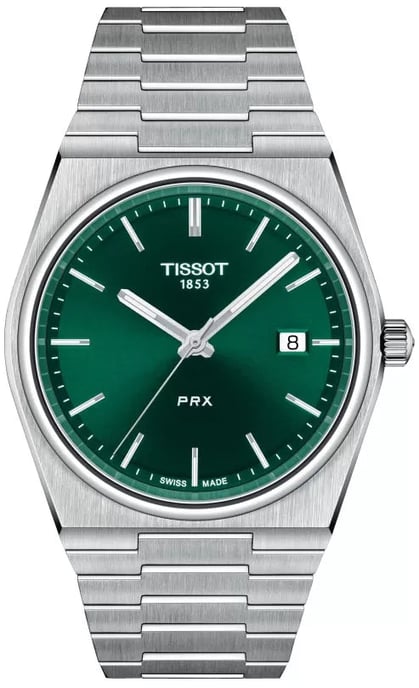 Tissot - PRX Roestvrijstalen Armband Groene Wijzerplaat Herenhorloge - Image 1