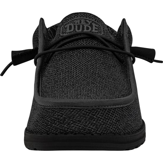 HEYDUDE Wally Sox Faux Suede Heren Micro Totaal Zwart Bootschoenen - Image 3