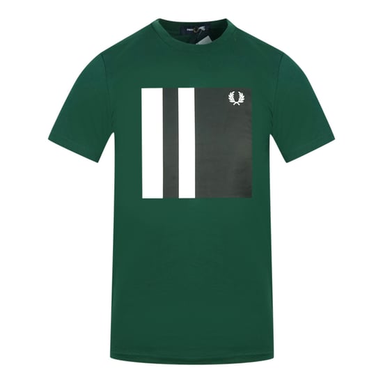 Fred Perry M8536 426 getipt grafisch groen T-shirt - Image 1