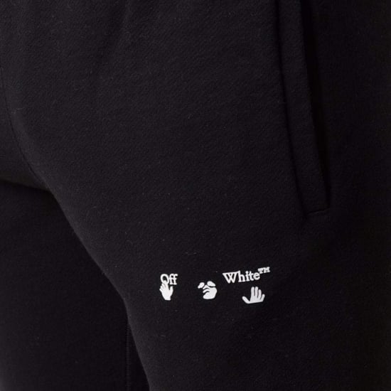 Off-White OW Logo Short Cuffed Black Sweatpants