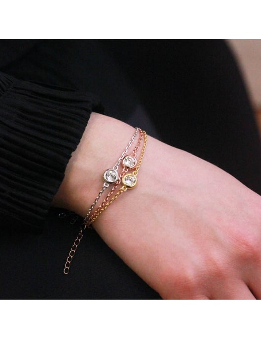 Geboortesteen Trio armband - Oostenrijks kristal - Image 2