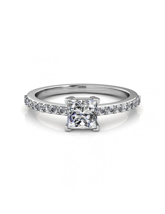 Eenvoudige vierkante ring - Oostenrijks kristal - Image 3
