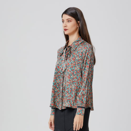 Overhemd met bloemenprint en Ascot-stropdas - Image 3