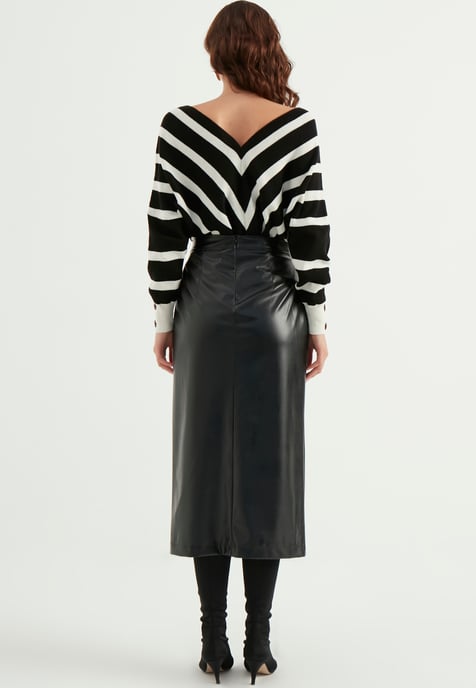 Leren Rok met Splitten - Image 5
