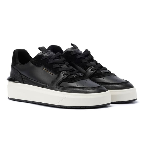 Cruyff Surefire Tennis Leather Heren Zwart/Goud Trainers - Image 1