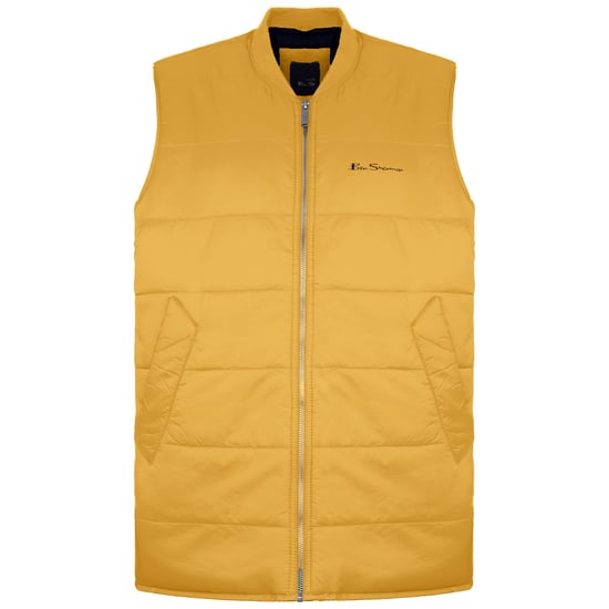 Ben Sherman Gewatteerd Heren Geel Gilet - Image 1