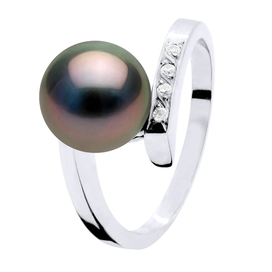 DIADEMA - Ring - Diamond - Tahitian Pearl - White - White Gold