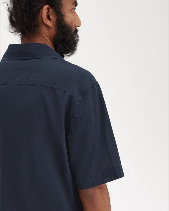 Fred Perry Heren Lichtgewicht Textuur Revere Kraag Korte Mouwen Shirt - Image 2