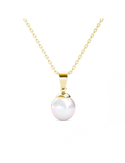 Volle Maan Parel Ketting en Hanger - Imitatie Parel - Image 1
