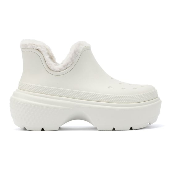 Crocs Stomp gevoerde korte dameslaars Off White - Image 5