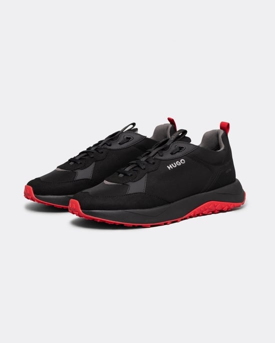 Men's Hugo Kane Runner Trainers in Black - Image 1
