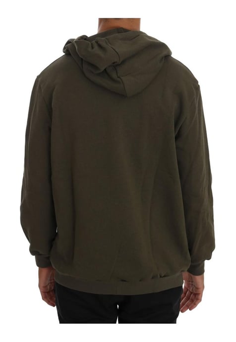 Daniele Alessandrini Heren Groene Volledige Ritssluiting Hoody Katoenen Trui - Image 3
