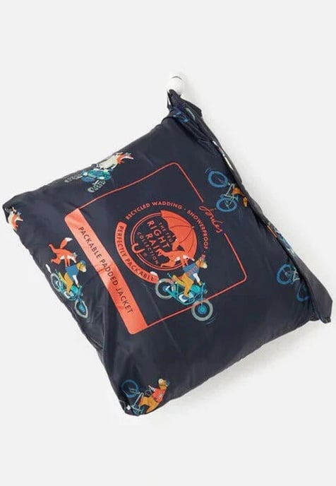 Joules Jongens Cairn Jas Biker Animal in Navy - Image 4