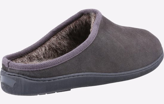 Hush Puppies Ashton Suede Heren Grijze Pantoffels - Image 3