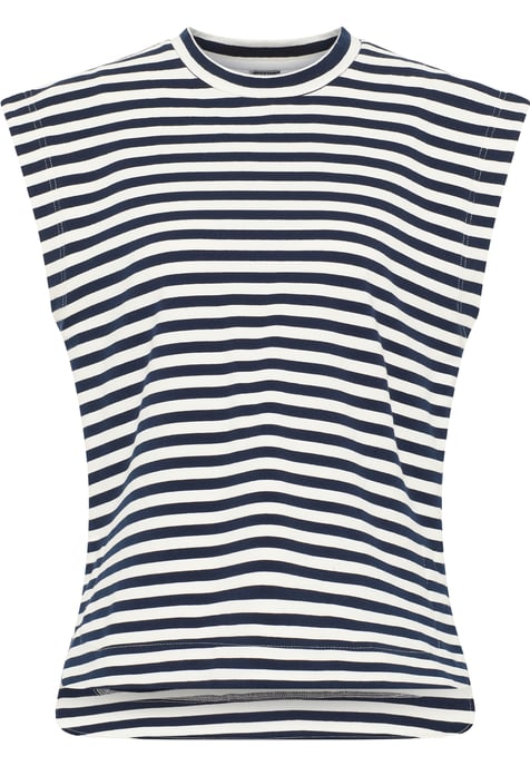 Dreimaster T-shirt Dames marine wit - Image 1