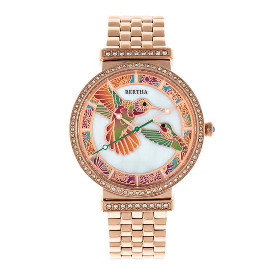 Bertha Emily Mother-Of-Pearl Bracelet Watch