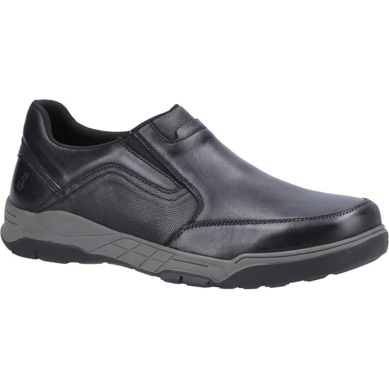 Hush Puppies Leren herenschoenen Fletcher (Zwart) - Image 1