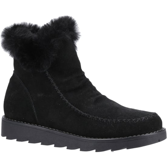 Hush Puppies Moira Suède Dames Zwart Laarzen - Image 1