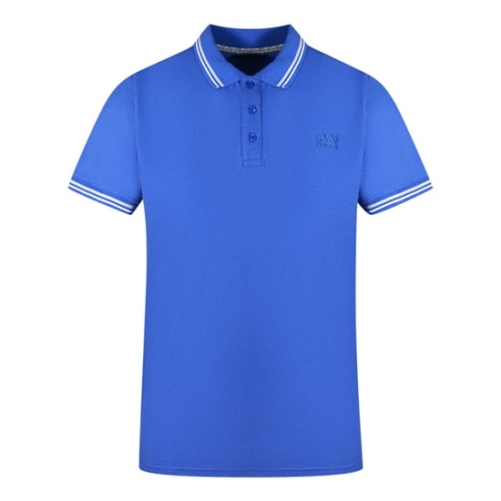 Cavalli Class DubbelGetipte Kraag Blauwe Polo Shirt - Image 1