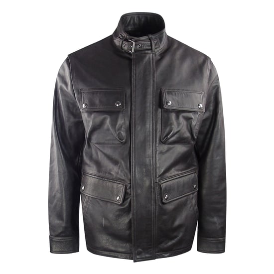 Belstaff Dark Brown Grant Leather Jacket