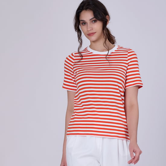 Strepen katoenen t-shirt - Image 1