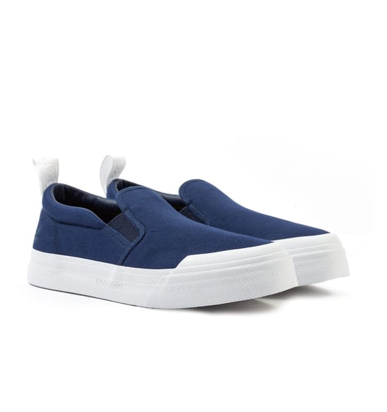 Lyle & Scott Duncan donkerblauwe canvas schoenen - Image 1