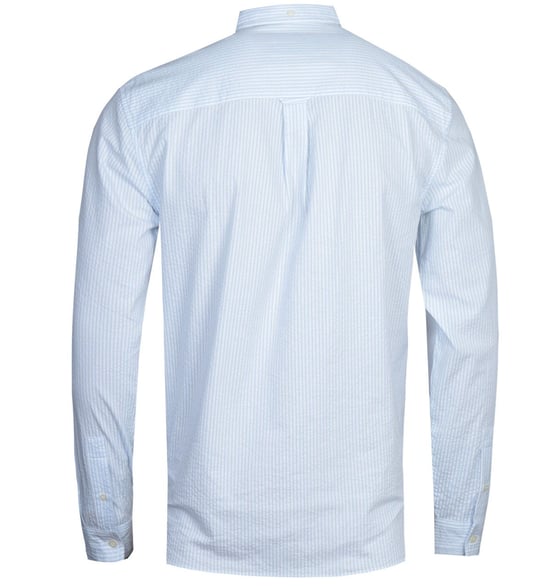 Lyle & Scott Seersucker Poolblauw overhemd met lange mouwen - Image 2