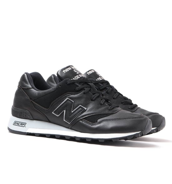 New Balance Made In England M577 Black Leather Trainers