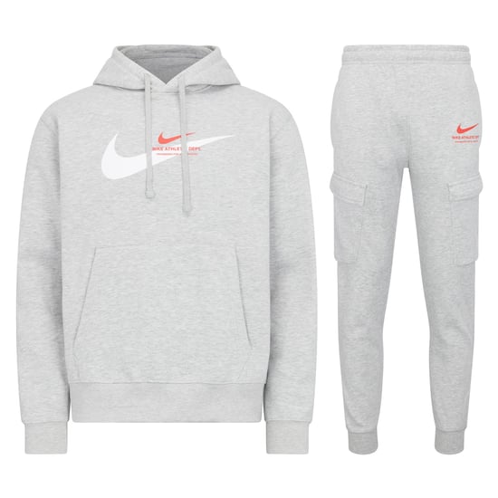 Nike Sportswear Standard Issue Fleece Trainingspak met Capuchon Grijs - Image 1