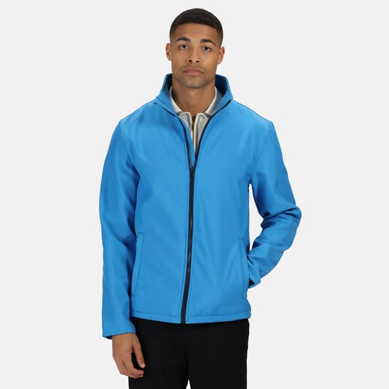 Regatta Standout Mens Ablaze Printable Soft Shell Jacket (French Blue/Navy)