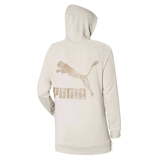 Puma Kiss Artica T7 Long Sleeve Zip Up Women Beige Hooded Track Jacket 577425 45