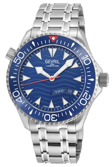Gevril Men's Hudson Yards Swiss Automatic Royal Blue Dial Watch - Image 1