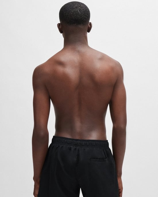 HUGO DODO Mens Fully Lined Swim Shorts with Logo Detail