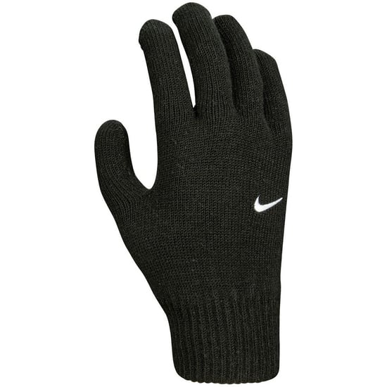 Nike Kinderen/Kinderen Gebreide Swoosh Winterhandschoenen (Zwart/Wit) - Image 1